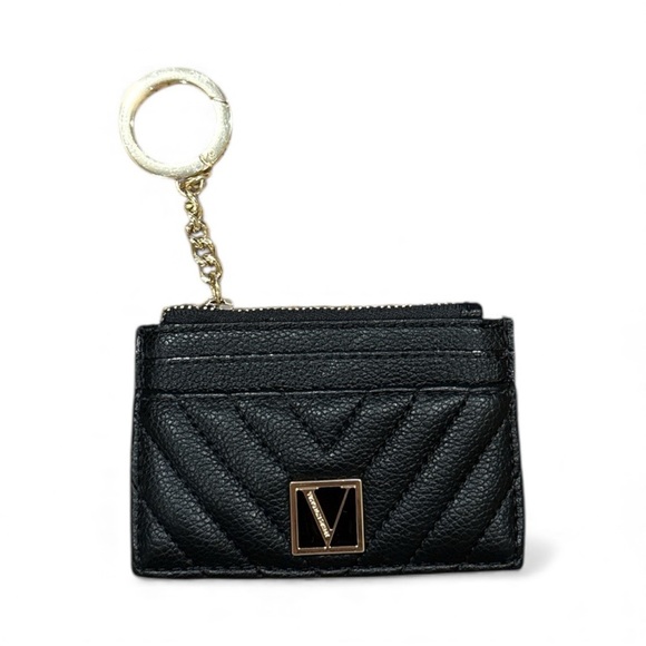 Victoria’s Secret Black Quilted Card Holder with Gold Accent - Picture 2 of 5